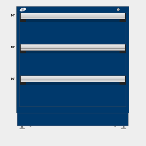 Rousseau 3 Drawer Cabinet - 10"/10"/10"