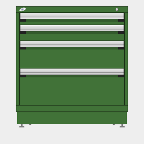 Rousseau 4 Drawer Cabinet - 4"/5"/9"/12"